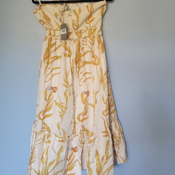 Andres Otalora - La Vara Coral Print Cotton-Poplin Halter Midi Dress - Picture 6 of 11